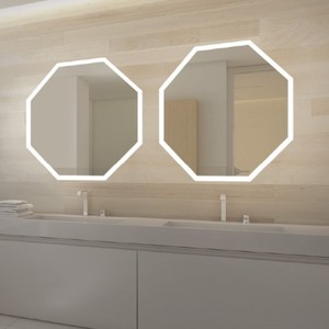 [NM-60-6060] LED 간접조명 거울-팔각 : 600 x 600
